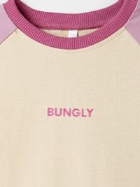 Футболка Колор блок  "Крем-брюле/Орхидея"