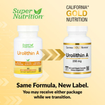 California Gold Nutrition, уролитин A, 250 мг, 60 растительных капсул с жидкостью