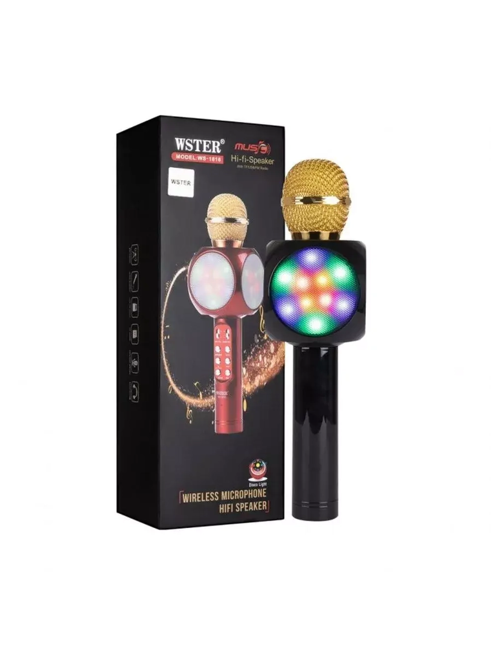 Караоке микрофон Wster WS-1816 черный