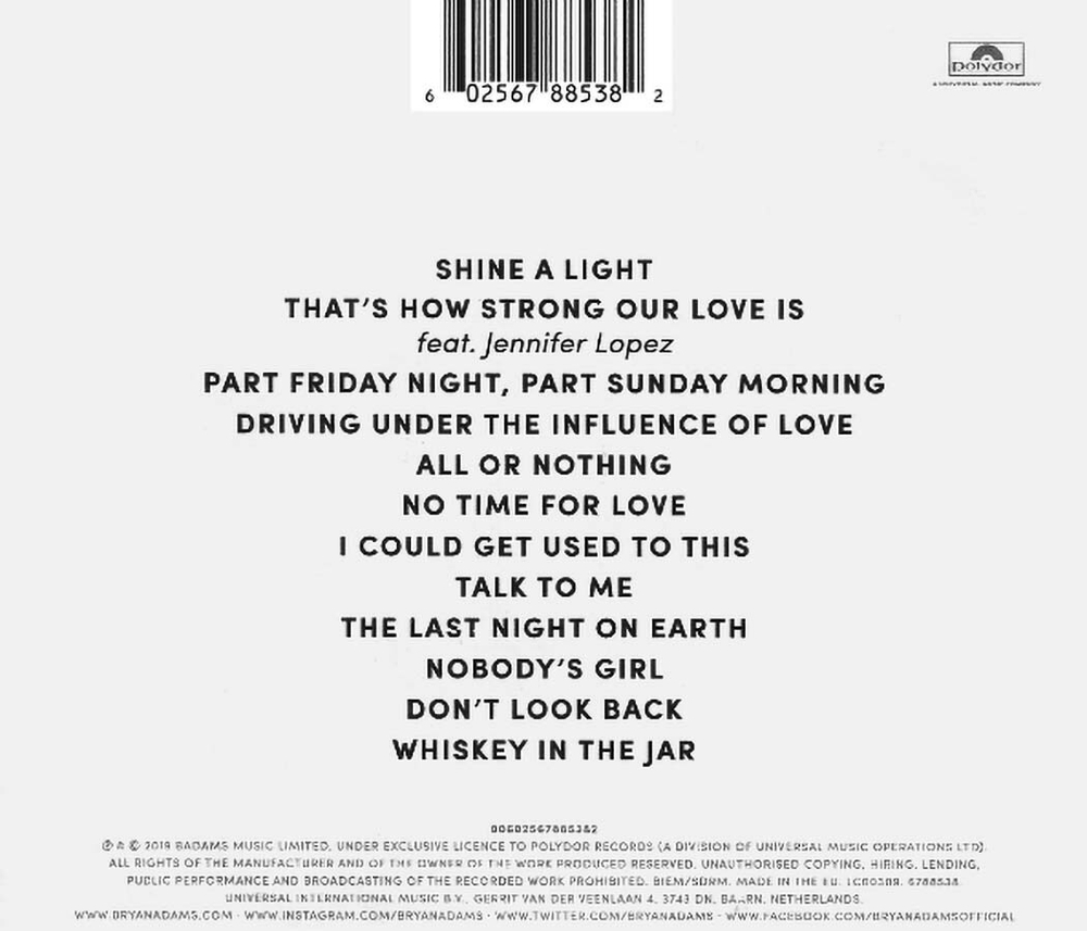 Bryan Adams / Shine A Light (CD)