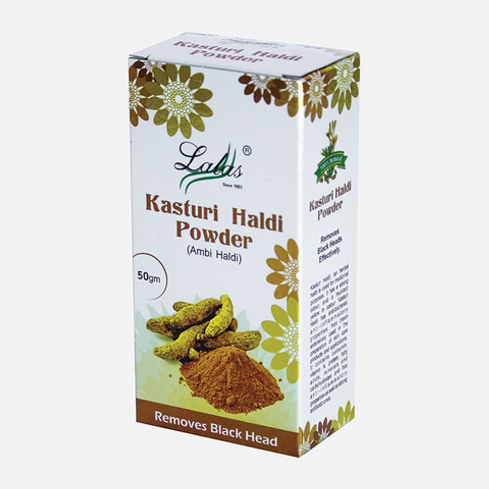 Маска-убтан для лица Lalas Kasturi Haldi Powder (Ambi Haldi) Куркума против черных точек 50 гр.