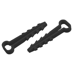 Дюбель хомут ЭРА NO-225-223 для плоского кабеля 6-12 мм чёрный (10 штук) | Дюбель-хомуты