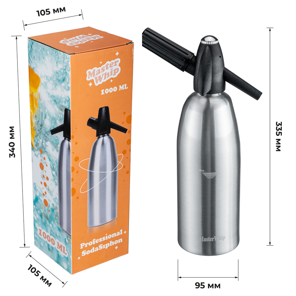 Сифон для газирования воды MasterWhip 1л.