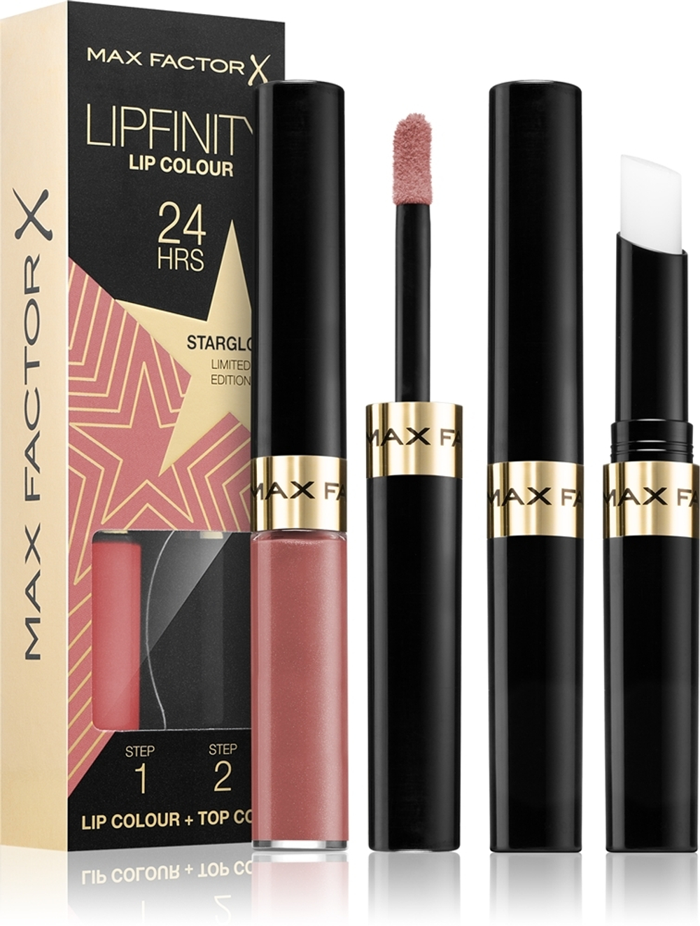 Max Factor Lipfinity Rising Stars - Стойкая жидкая помада с бальзамом, 2 шт.