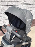 Коляска-трансформер 2в1 Luxmom T60 тёмное-серый текстиль
