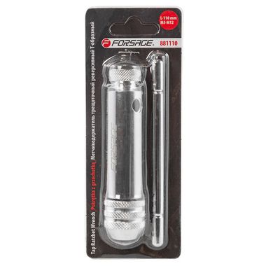Метчикодержатель трещоточный реверсивный Т-образный ( L-110мм, М5-М12), в блистере Forsage F-881110