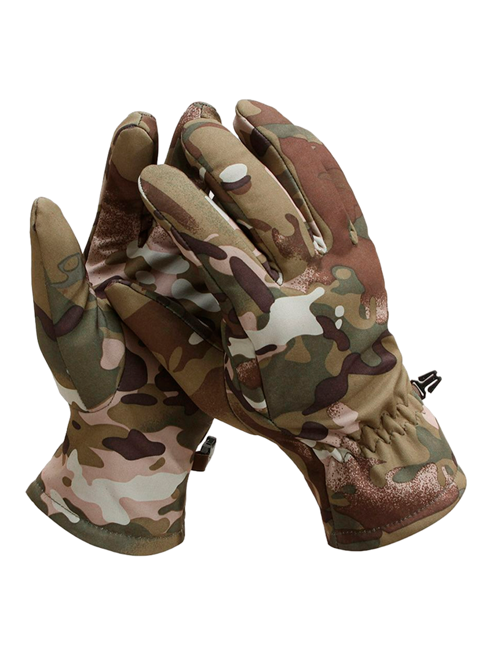 Перчатки флисовые SoftShell Tactical Gloves Waterproof. Мультикам