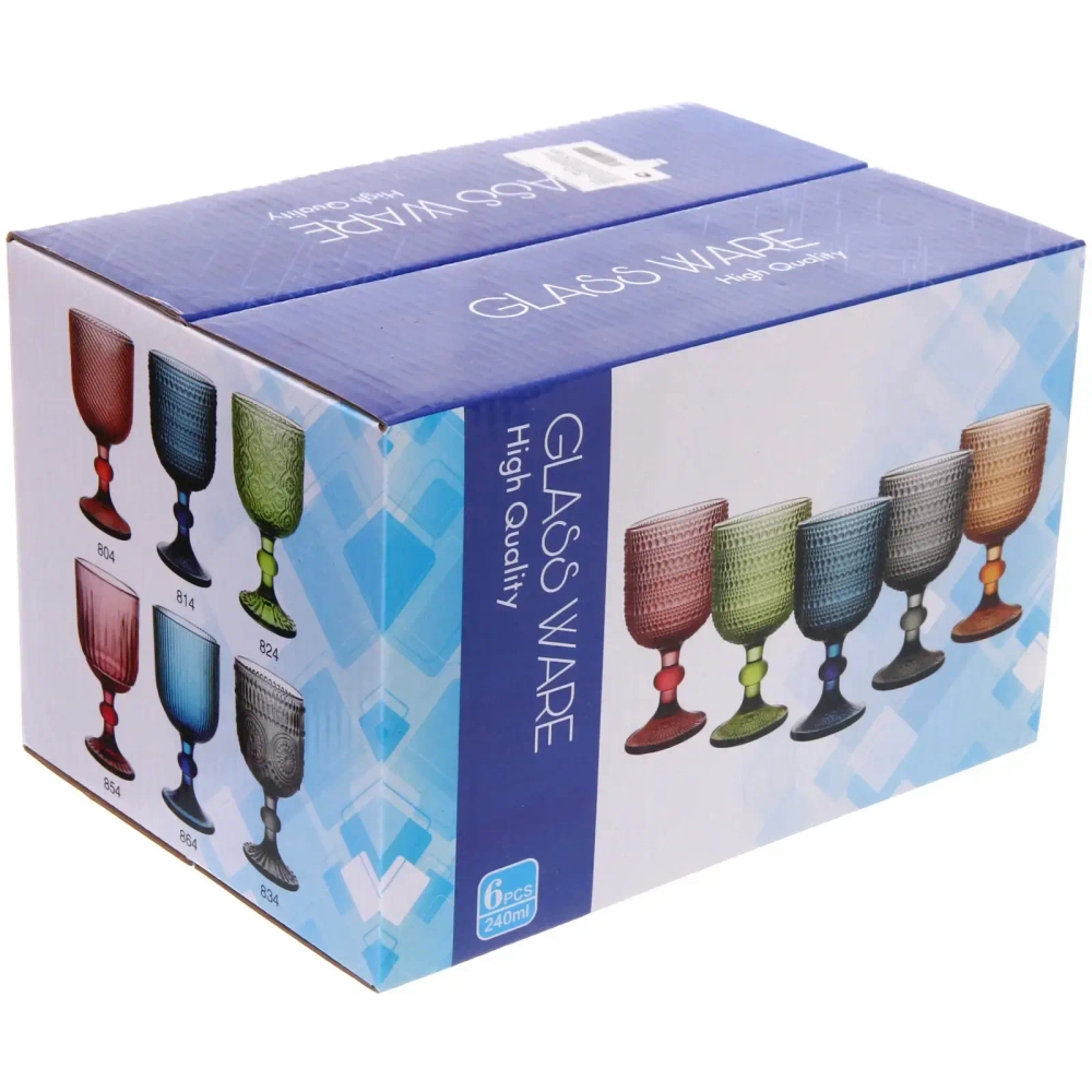 Бокал для вина 240мл «Cristal» в наборе 6шт, зеленый