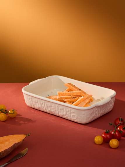 Блюдо для запекания birds of paradise, 30х19 см, кремовое