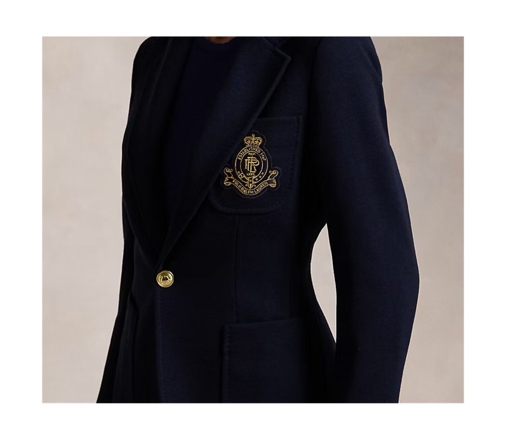 Жакет Polo Ralph Lauren Logo-Crest Knit – тёмно-синий, с гербом