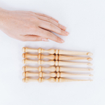 Набор крючков для вязания из древесины сибирского кедра (6 шт. 4-9 мм.) KN22