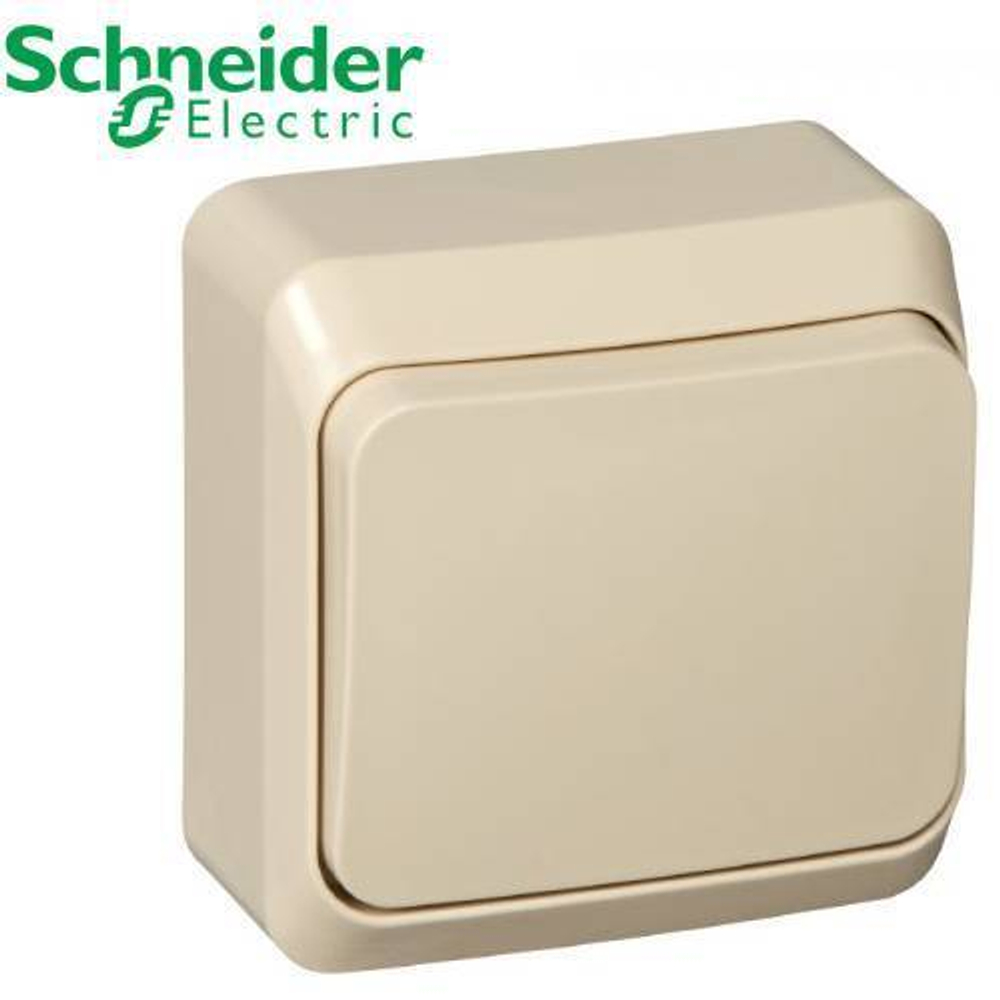 ВА10-004К Переключатель 1кл (крем) Этюд Schneider
