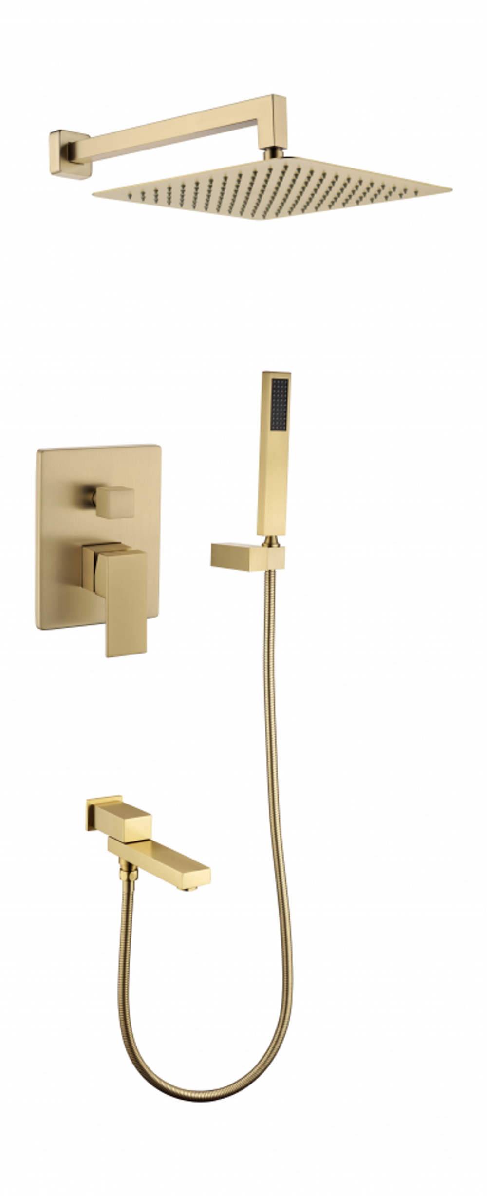 Душевая система скрытого монтажа Grocenberg GB5089MG-1 Матовое золото