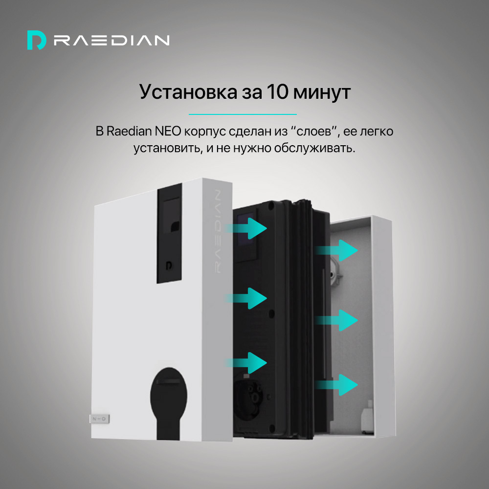 Зарядная станция Raedian NEO (22кВт) - Серый - Type 1 - 22 кВт