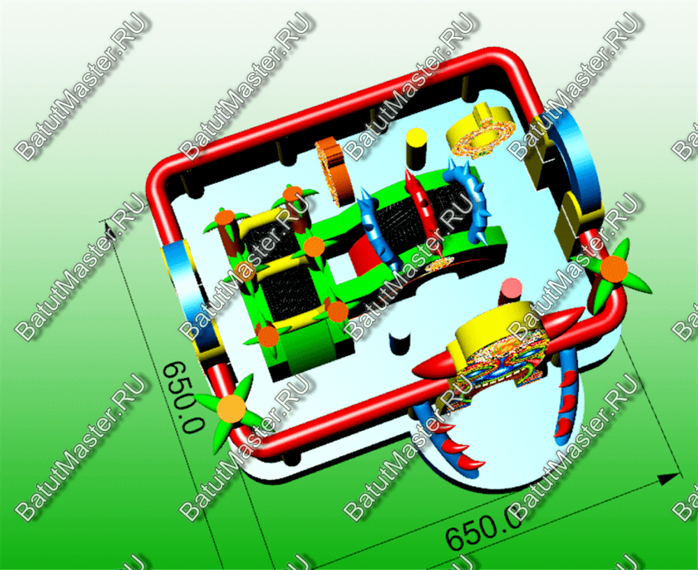 Коммерческий надувной батут "Племя Майя"