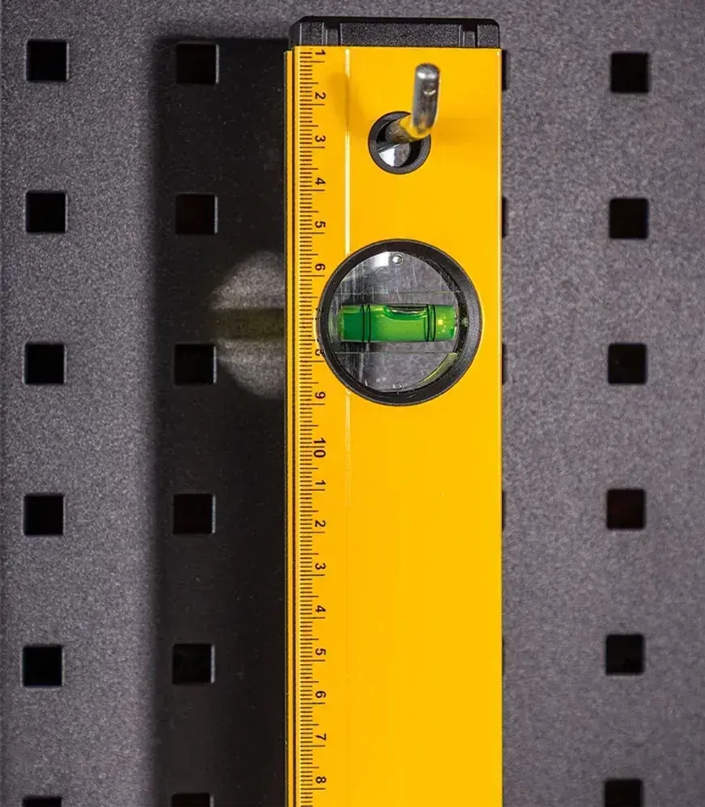 Строительный пузырьковый уровень 500мм Deli DL290500 (3 глазка, магнит, отверстия для подвеса)