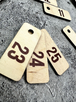 Номерки гардеробные дерево 2х5см