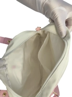 Сумка через плечо с прозрачным окошком розовый бант