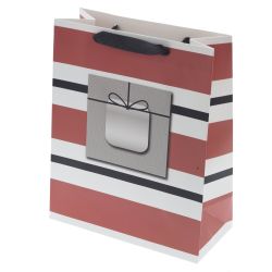 GAEM Пакет подарочный M (бумага 230г/м2, блок микс 12шт), L29 W12 H32 см, 4в.