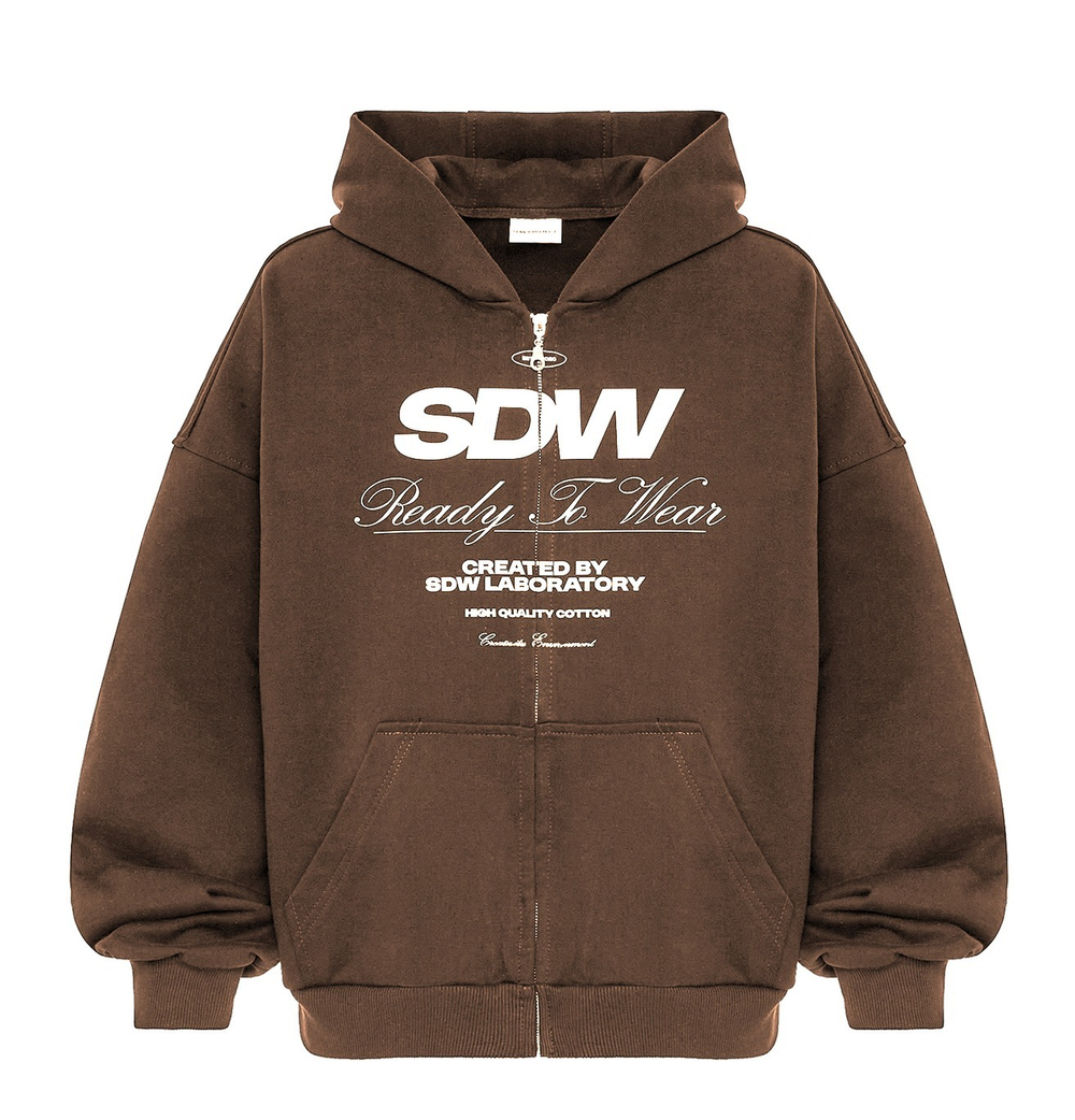 ZIP-HOODIE "SDW" Brown