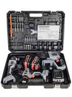 Аккумуляторный бесщеточный НАБОР 3в1 PROFIPOWER ProfiSet-3E18 (Li-ion-2шт, 4Ач, З/У, кейс, E0080,T0056, T0058)