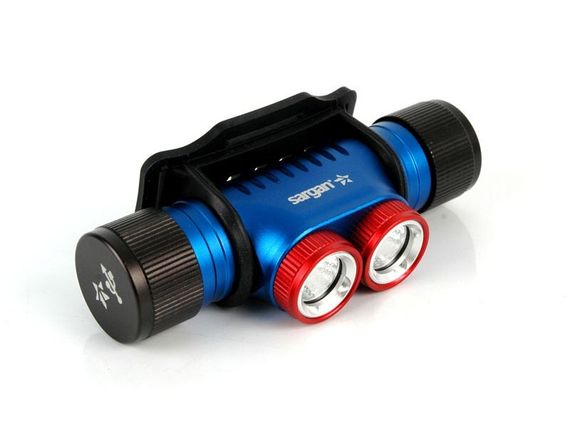 Фонарь подводный налобный Sargan Night Star 900 люмен теплый свет сине-черный