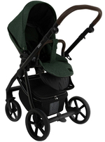 Детская коляска Roan Esso 3 в 1 с автокреслом Tutis Elo Lux EduSky Black ESS113/1 Dark Green/Black