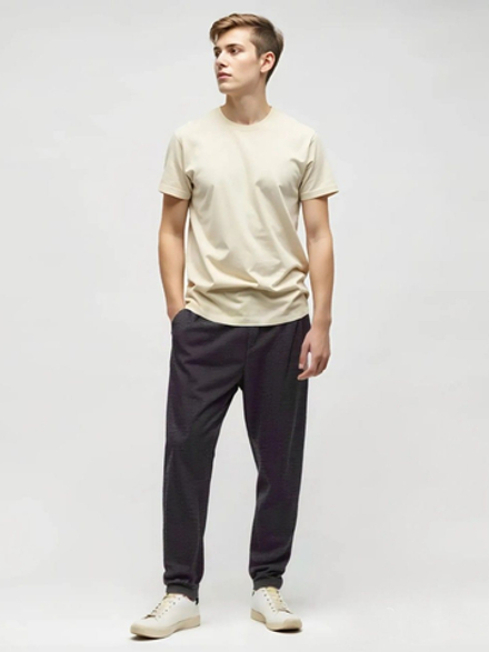 33062 Брюки домашние кулирка антрацит (56)