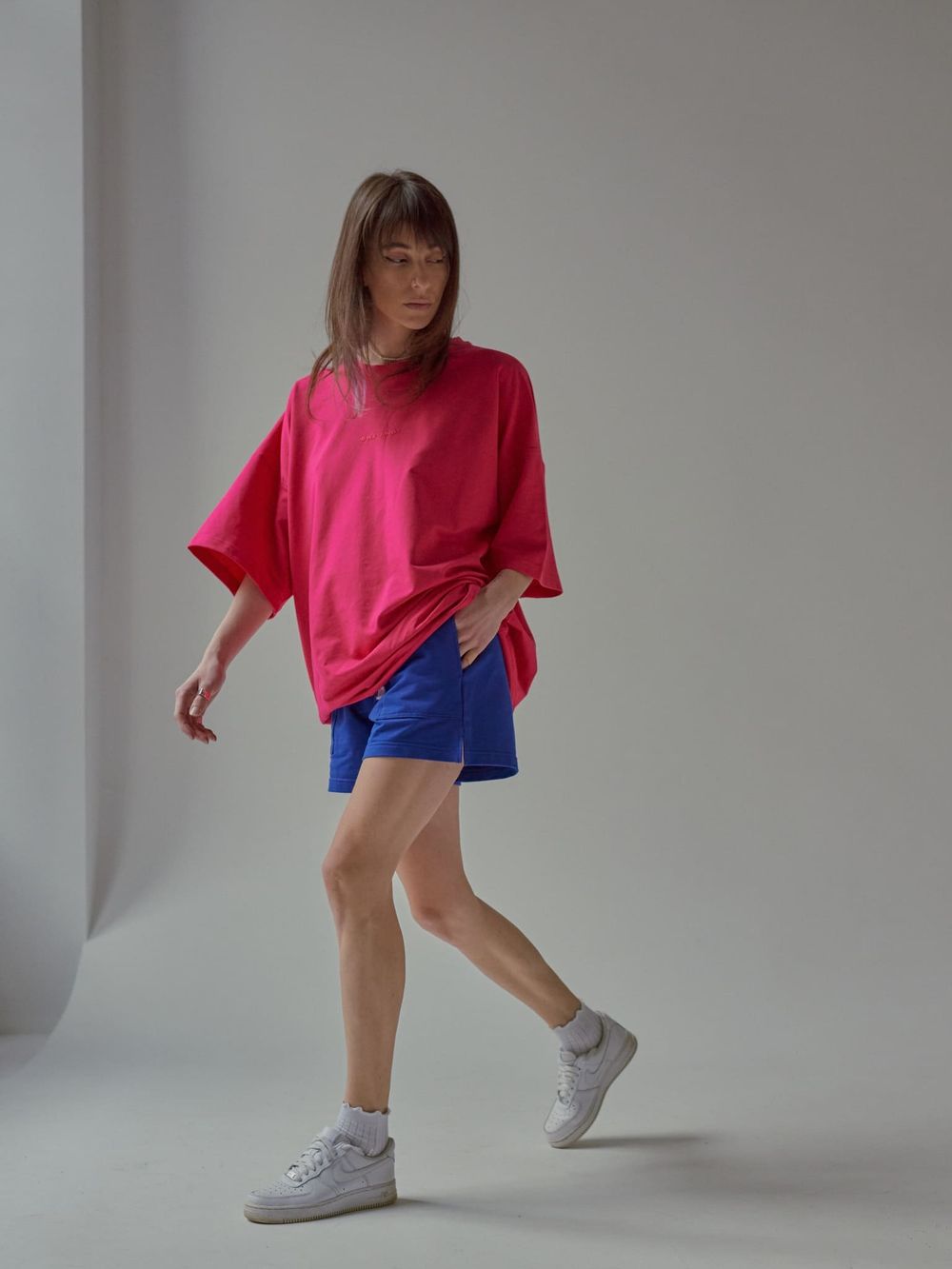 Футболка One Two Logo Bright Rose