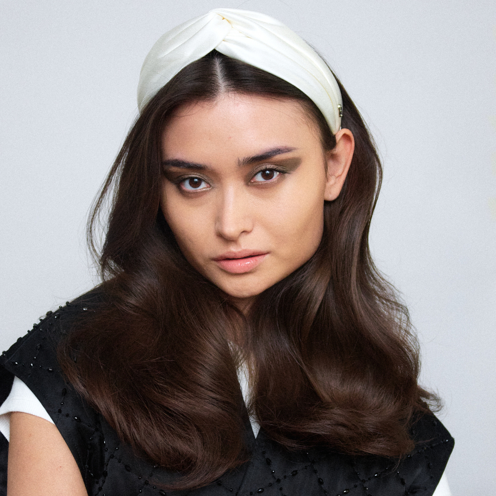 Ободок-узел белый