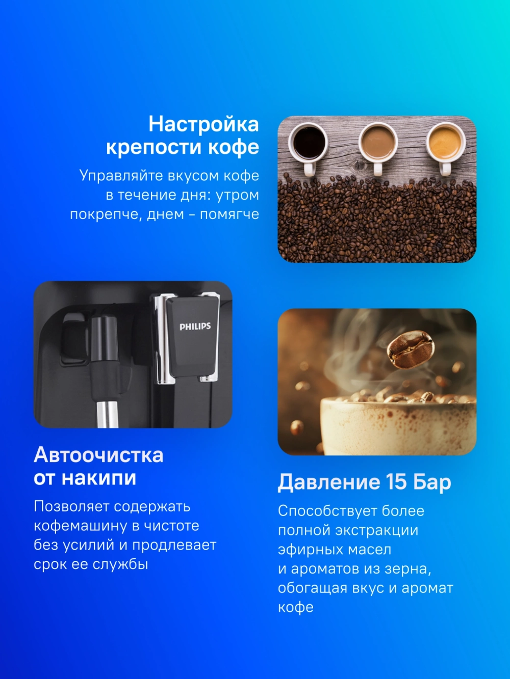 Кофемашина Philips Series 1200 EP1223/00 1500Вт черный/белый