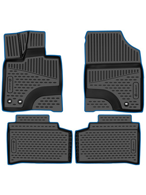 Коврики в салон для CHANGAN UNI-K (I) 2020-, 4 шт. (синий кант, полиуретан) KANT.ELEM3DA67032210K.BL