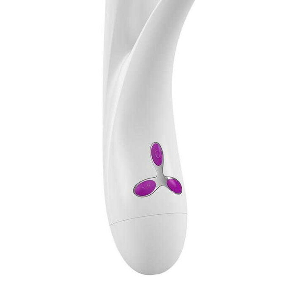 Вибратор Rabbit с клиторальным стимулятором (5 режимов) (Цвет: белый)