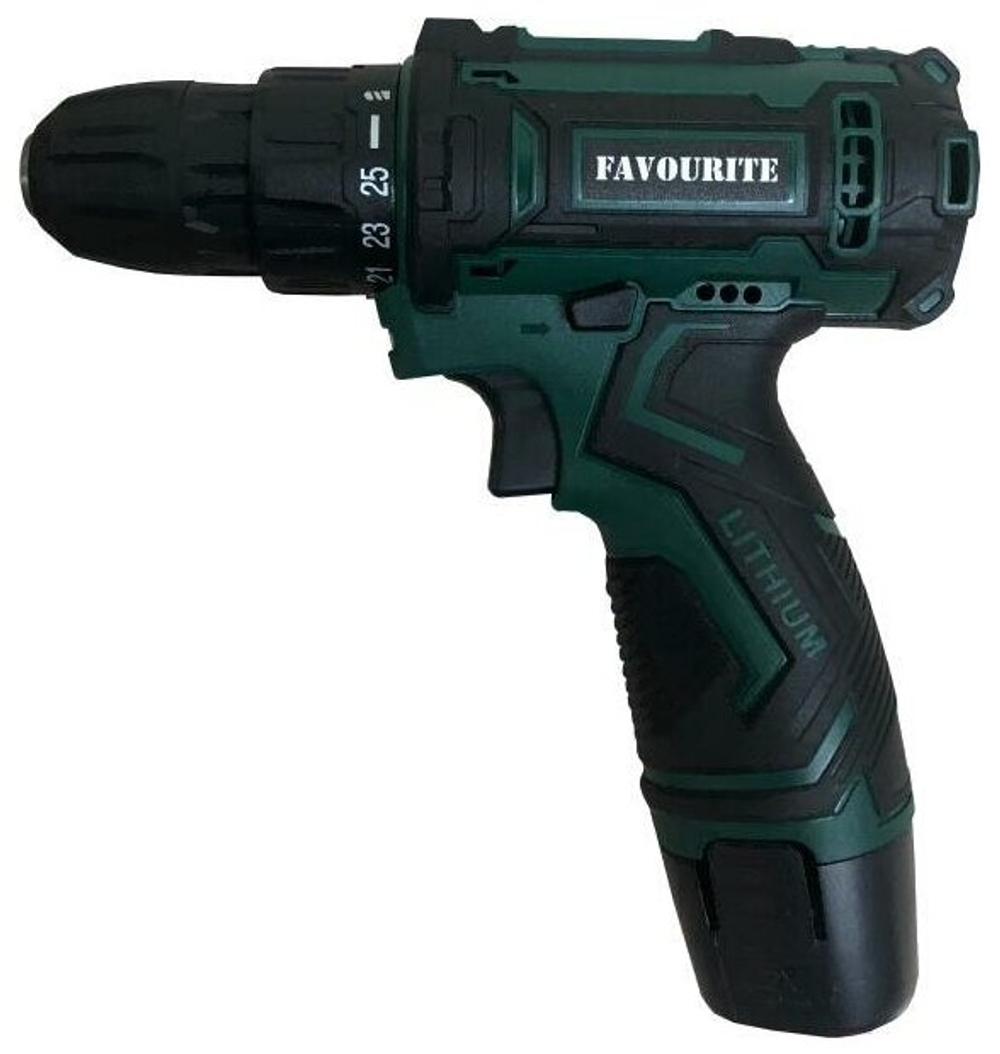 Дрель-шуруповёрт акк. FAVOURITE DC 1202B PROMO, 12В, 2Ач, 22Нм Li-ion