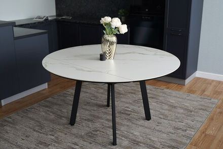 Стол керамический Раунд 1400х800 (1400) Белый