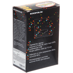 Гирлянда для дома MINI 2м 40 ламп чёрный провод, Мультицвет