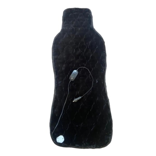 Накидка на сиденье меховая искусст. мутон перед. с обогревом, черная (1 шт) (NoName)