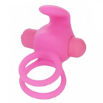 Эрекционное виброкольцо Power DUO clit cockring (розовый)