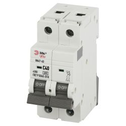 Автоматический выключатель ЭРА PRO VA63-2P40C6 ВА47-63 2P 40А кривая C 6кА