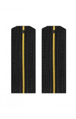 Погоны черные с одним желтым просветом