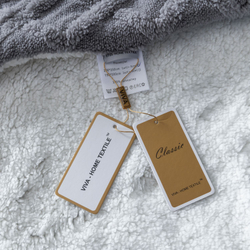 Плед СИТРЕЙД Fluffy, 150х200 см, бамбуковая микрофибра, белый, серый