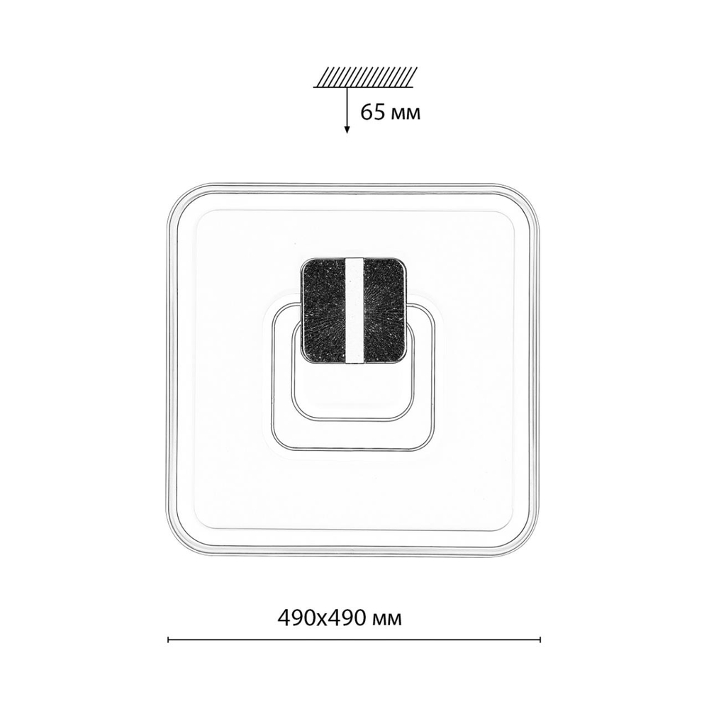 7786/85L PIKO LED SN 607 Светильник металл/белый/бронза LED 85Вт 3000-6500K 490х490 IP20 пульт ДУ GEMINI