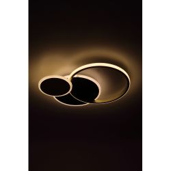 Светильник потолочный светодиодный ЭРА Модерн City CLL-1-60 3K-6,5K RC BK+GD с ДУ черный/золото