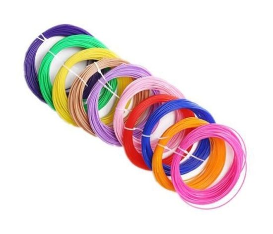 Пластик для 3Д ручки PLA 100м (10 цветов по 10метров)