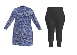 Купальный комплект 17270 синие круги