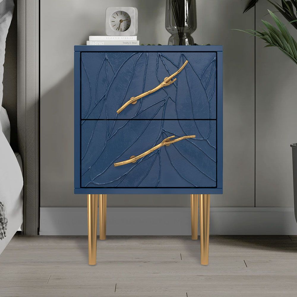 Тумба Арт Колор leaves Стайл Голд Королевский синий