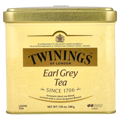 Twinings, Earl Grey, листовой чай, некрепкий, 200 г (7,05 унции)