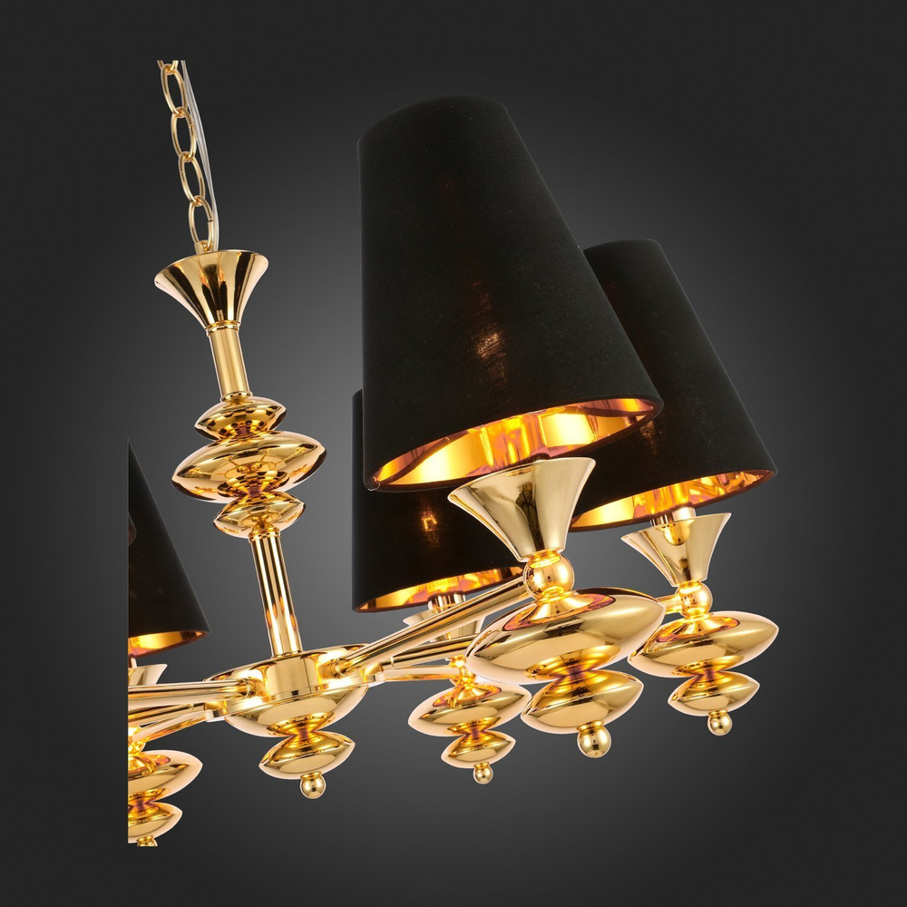 SL1137.203.06 Светильник подвесной Французское золото/Черный E14 6*40W RIONFO