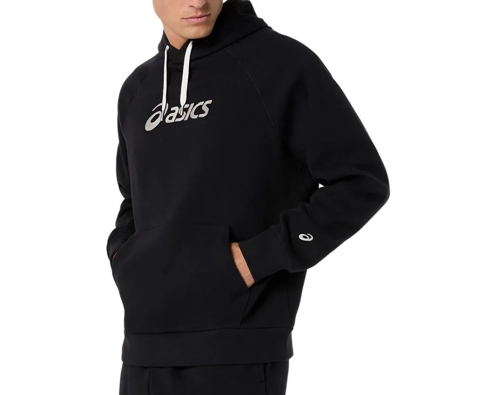 Куртка теннисная Asics Logo Fleece Hoodie - performance black