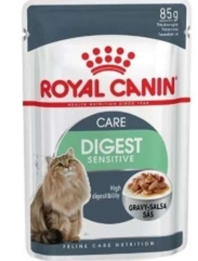 Royal Canin 85г пауч Digest Sensitive Влажный корм для кошек для поддержания пищеварения (соус)